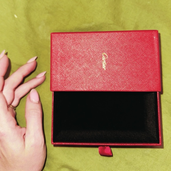 CARTIER Jewelry Box RARE NEW France Black Velvet Drawer & Bag - NWT - Picture 2 of 12